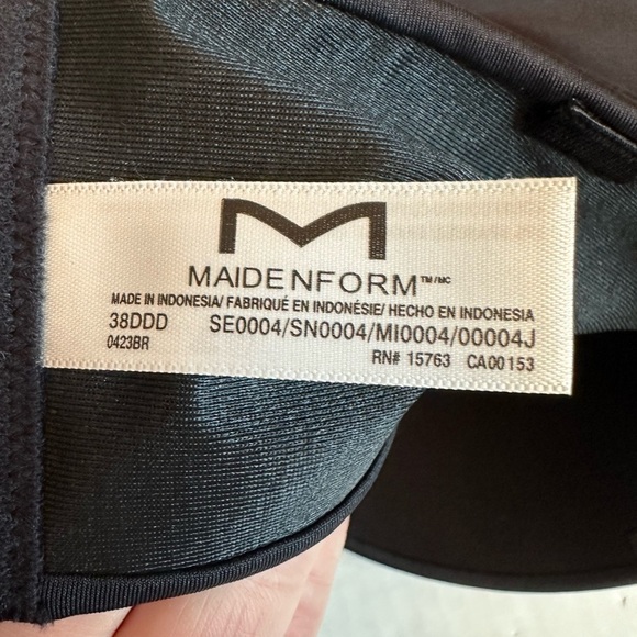 NWT Maidenform SN0004 Black Full Coverage Strapless Bra Size 38 DDD - Picture 9 of 11